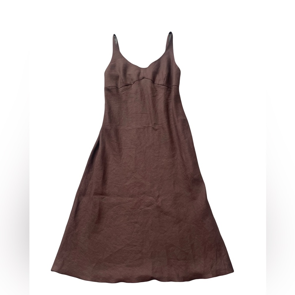 Elegant Brown Midi Dress